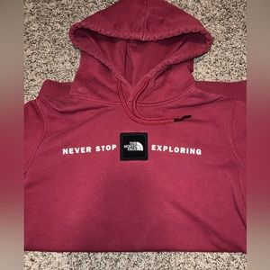 Women’s North face red hoodie